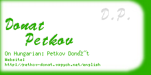 donat petkov business card